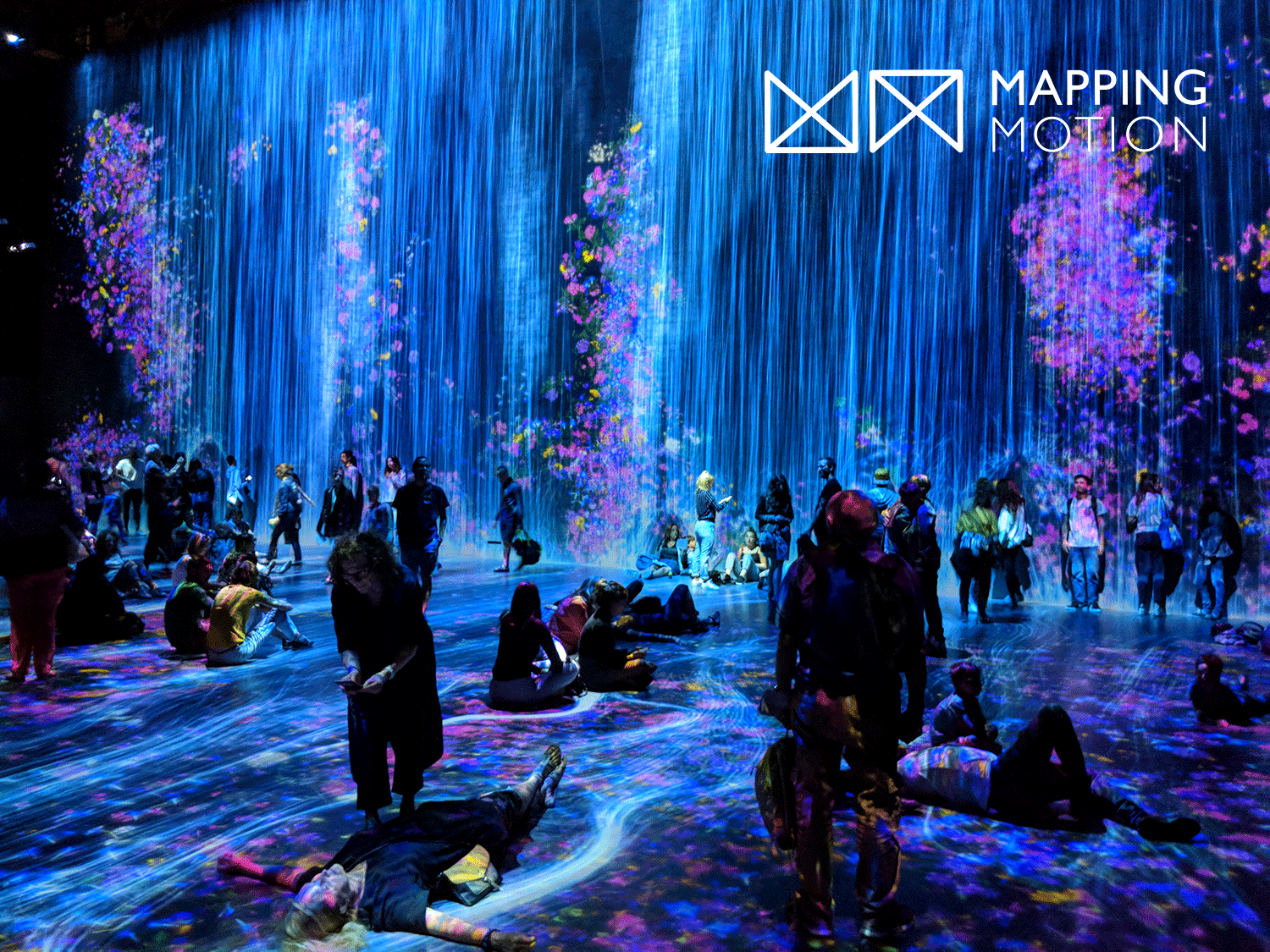 Exposition teamLab : Au-delà des limites - photo exposition Mapping Motion