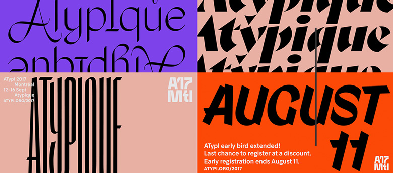 New Logo and Identity for ATypI 2017 by Julien Hébert- Mapping Motion