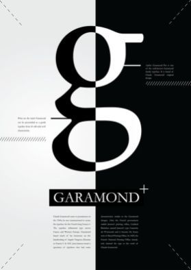 Garamond Typographie Contraste