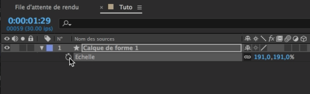 Création de clé d'animation_After Effects Mapping Motion