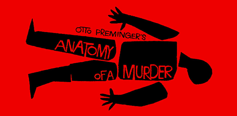 Saul Bass movie poster pour Otto Preminger film"Anatomy of a Murder"