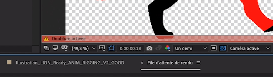 Indication de l'activation de la doublure