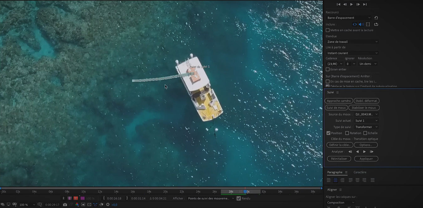 Suivi de mouvement After Effects CC 2021