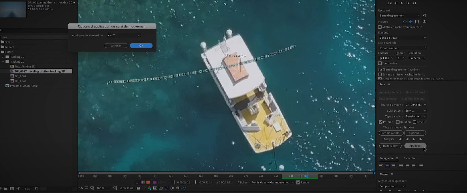 Suivi de mouvement After Effects